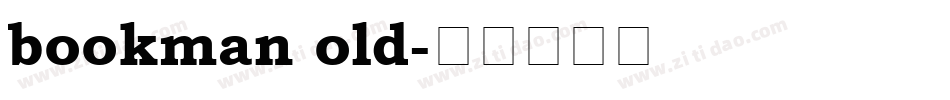 bookman old字体转换